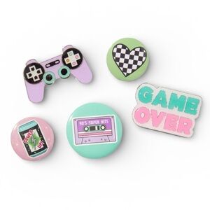 5-Pack Gamer Round Button & Pin Set - NWT
